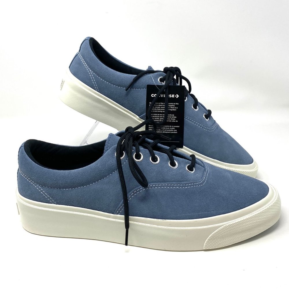 đź’–MEGA SALEđź’–Converse Blue Nubuck Skid Grip Low Top Suede Men's 10.5 169617C - Picture 6 of 10